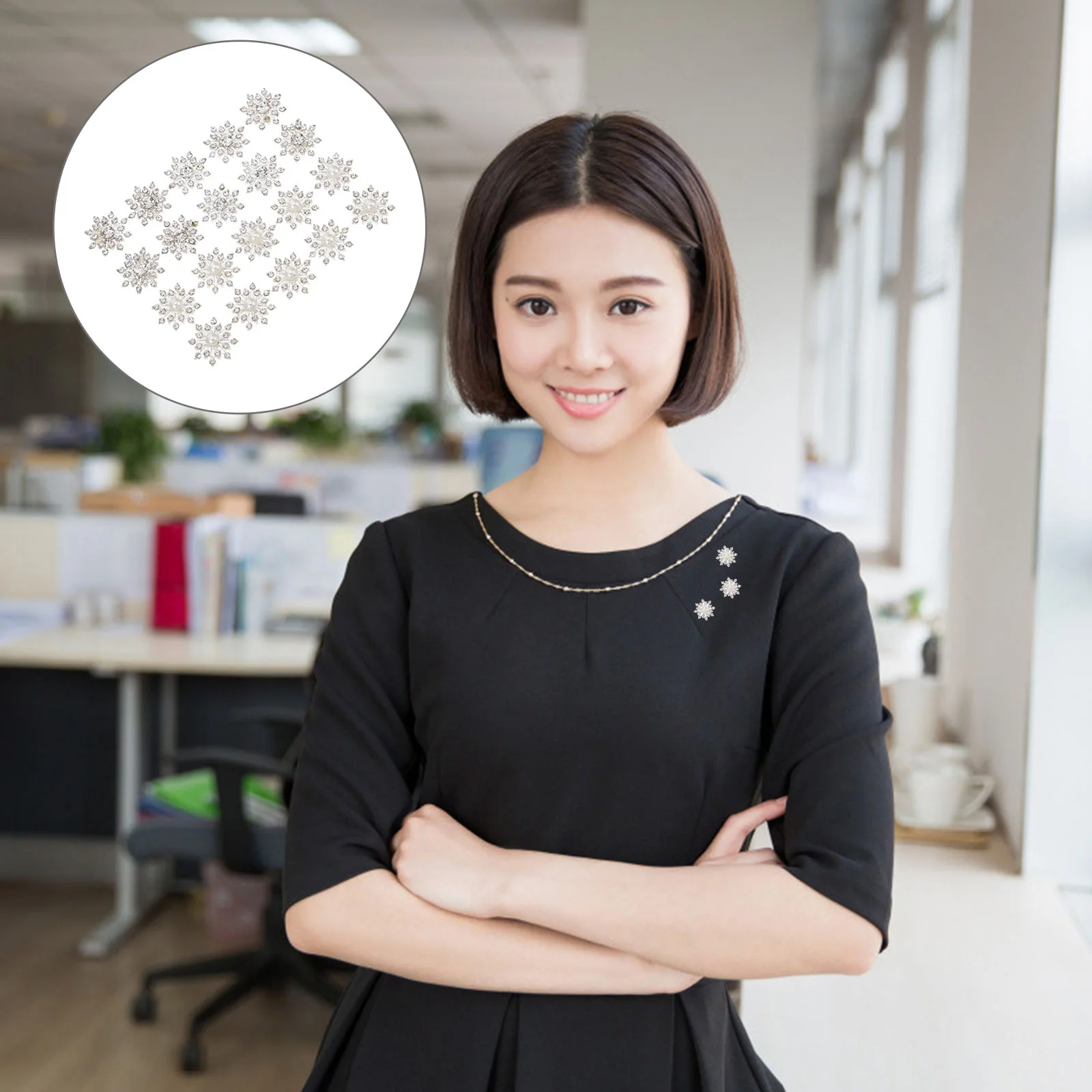 

DIY Snowflake Embellishments Fashion Decorations Unique DIY Snowflake Rhinestones Embellishments Hair Accessories