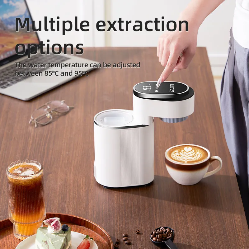 Máquina de café italiana portátil 110V/220V - Máquina de café expresso de dupla extração fria e quente - Mini máquina de café compacta para viagem 2