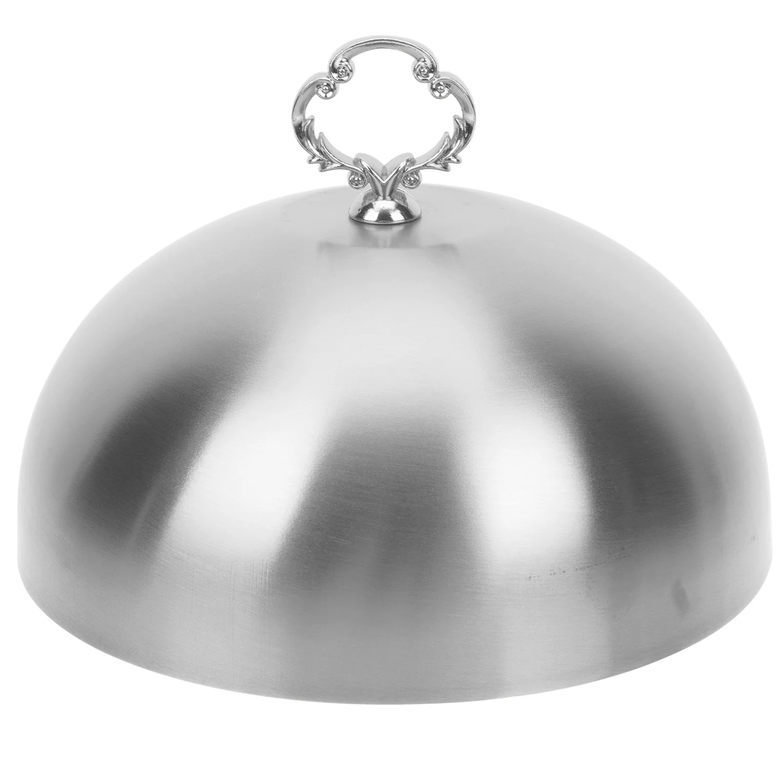 

Circle Tray Cloche Dome Stainless Steel Steak Cover Griddle Grill Food Protecting Lid Kitchen