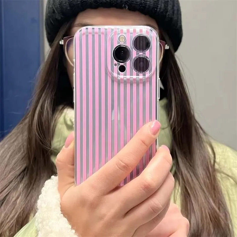 Stripes Silicone Transparent Phone Case