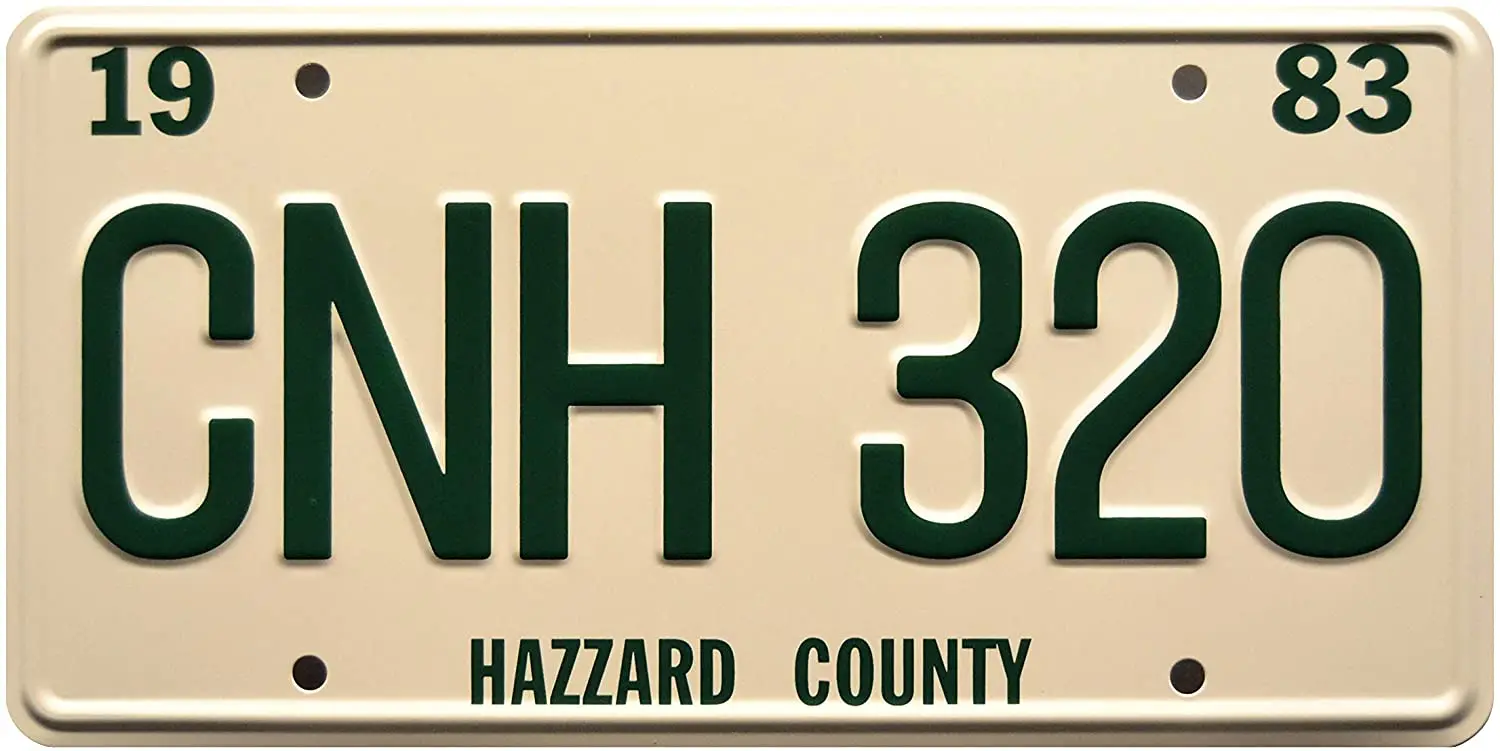 

Dukes of Hazzard | 83 CNH 320 | Metal License Plate