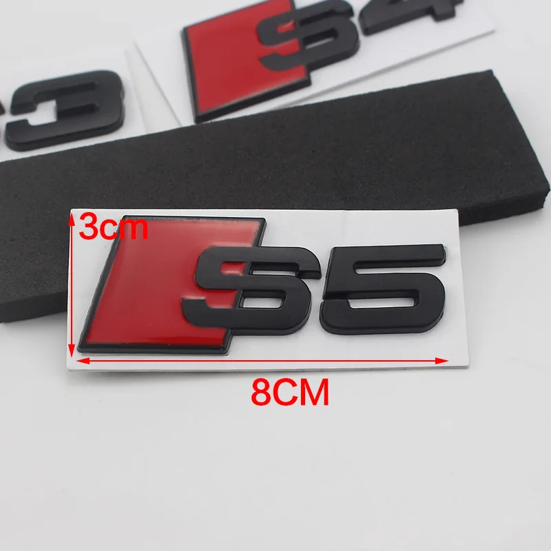 car bonnet sticker Original Plastic Sticker For Audi Sline S3 S4 S5 S6 S7 S8 Logo A3 A4 A5 A6 A7 A8 Emblem Badge Decal custom decals for trucks