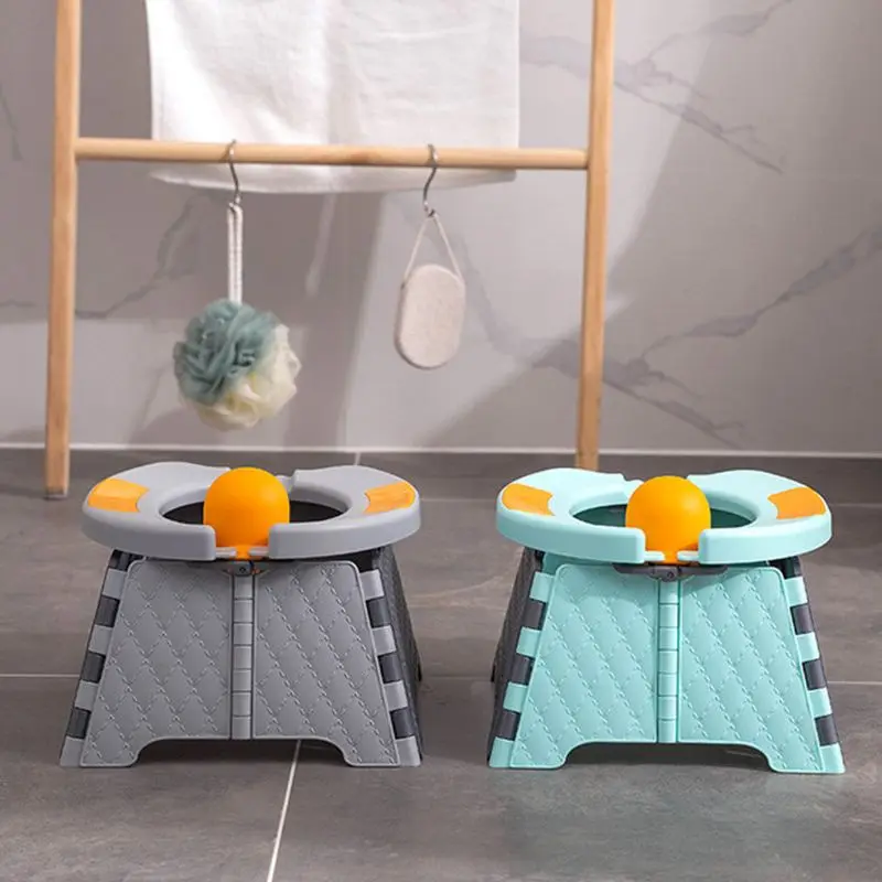 1PC Baby Potty Training Seat Kids Toddler Outdoor Portable Folding Toilet Urinal Pot Children's Toilet Car MovableToilet