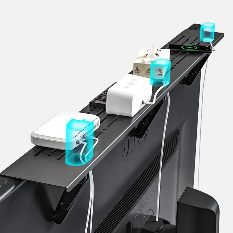 Foldable Computer Monitor Rack TV Set-Top Box Holder Shelf Monitor ...