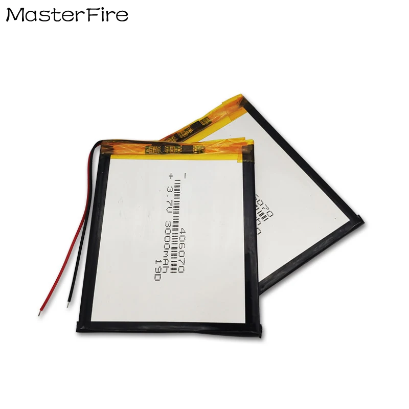

4pcs/lot 406070 3000mah 3.7V Lithium Polymer Battery For GPS Power Bank LED Light Tablet MID Rechargeable Li-polymer Batteries