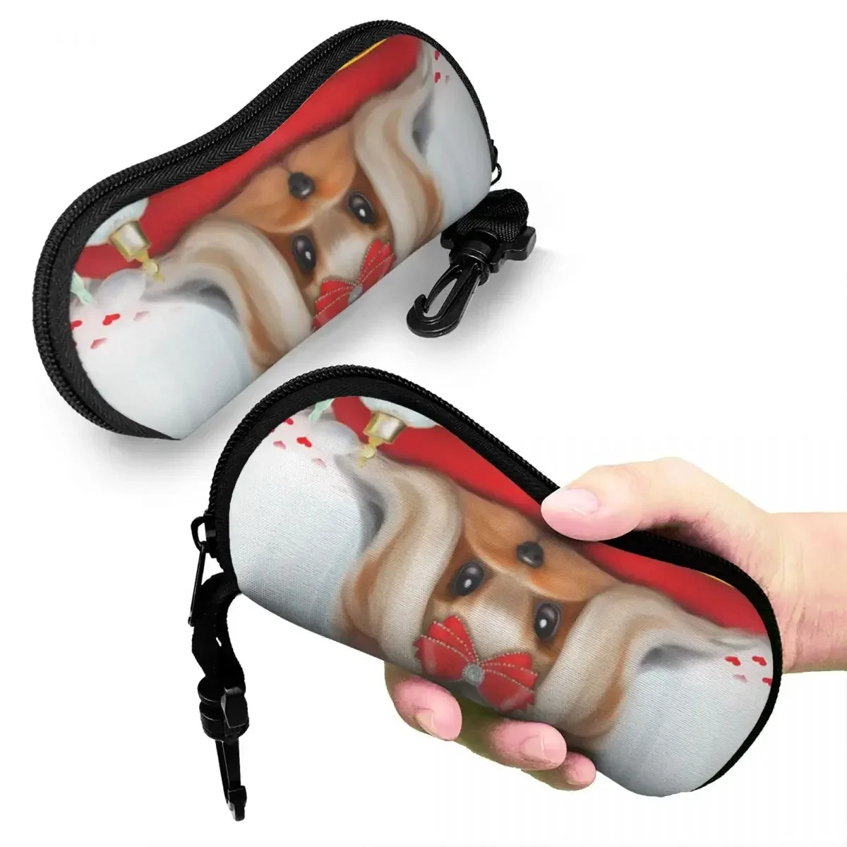 Yorkshire Terrier Dog Eyeglass Glasses Case Men Women Soft Yorkie Beauty Sunglasses Protective Box