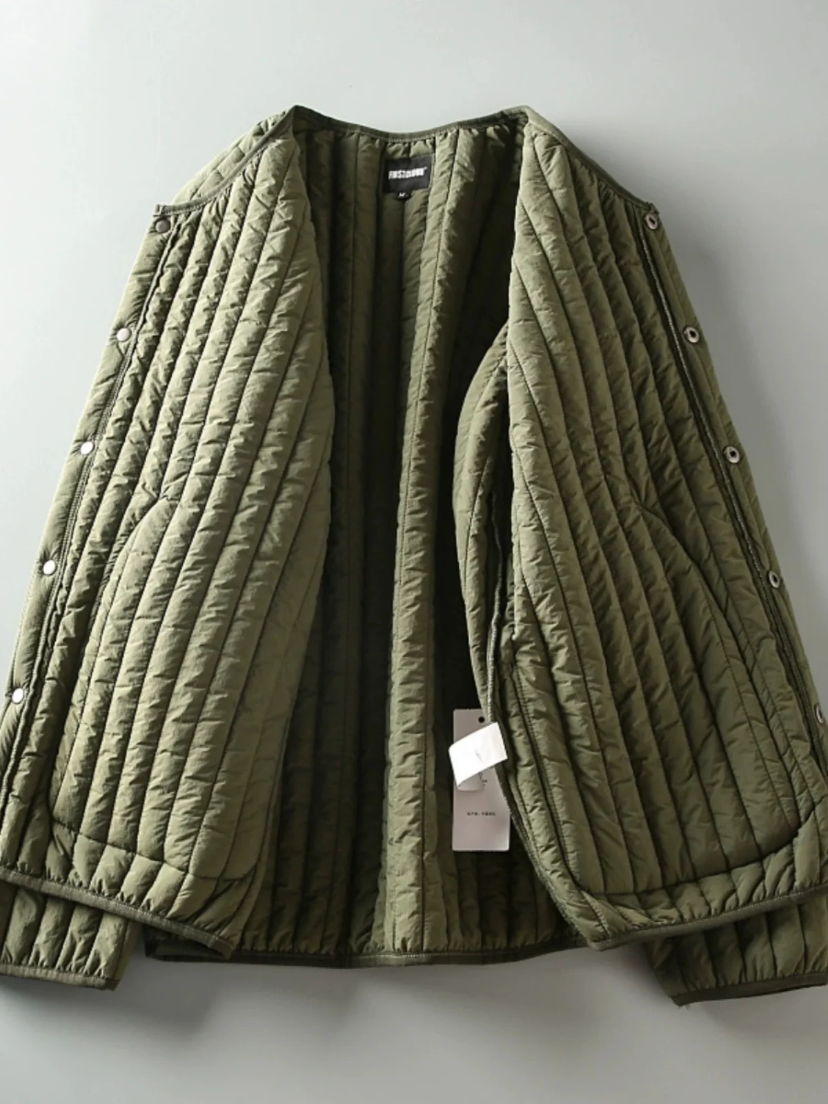2024 Winter Men New Solid Color Casual Liners Coats Male Lightweight Cotton Padded Jackets Men Loose Casual Warm Outerwear G545