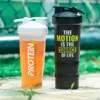 Protein Powder Shaker Cup400/600/650ml with Metal Stirrer Fitness Sports Mixing Bottle Portable Leak Proof Plastic Cup Drinkware 2