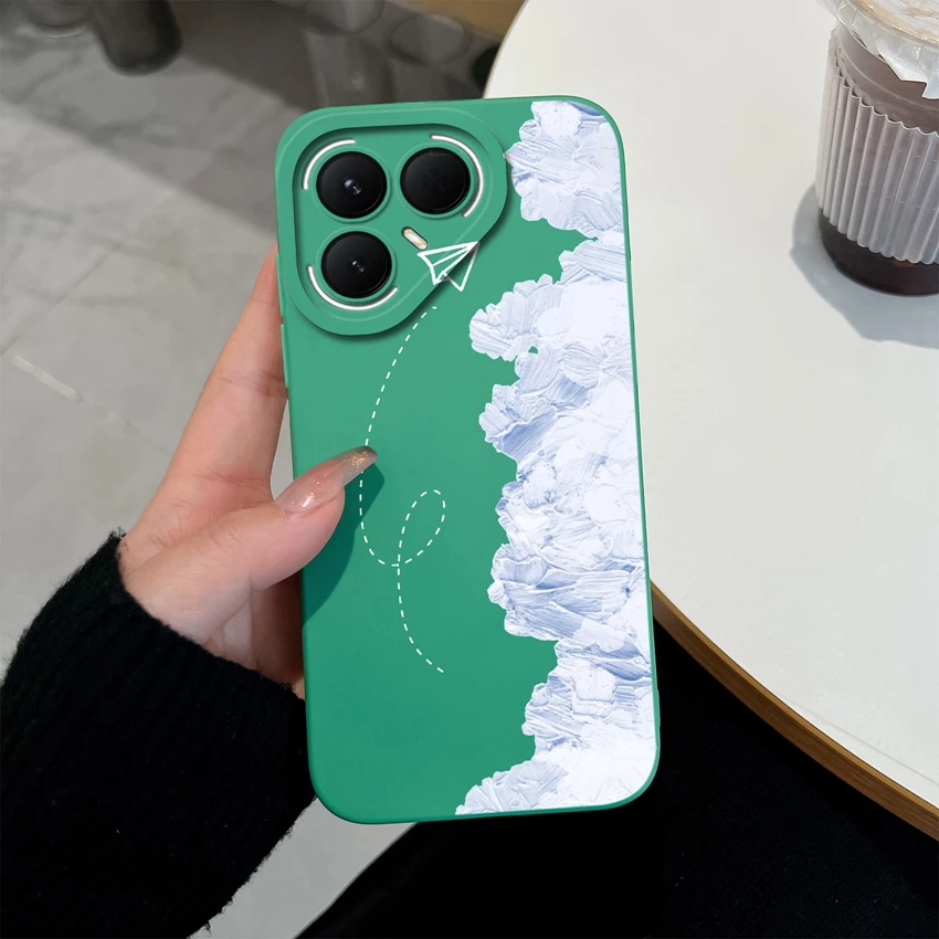 Beautiful Small Floral Pattern Silicone Anti-Fall Phone Case