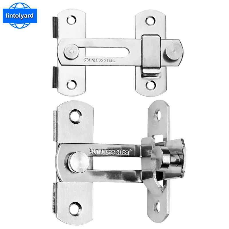 Lintolyard Thickened Stainless Steel Door Buckle Latch Safety Bolt Sliding Door Buckle Cage Latch