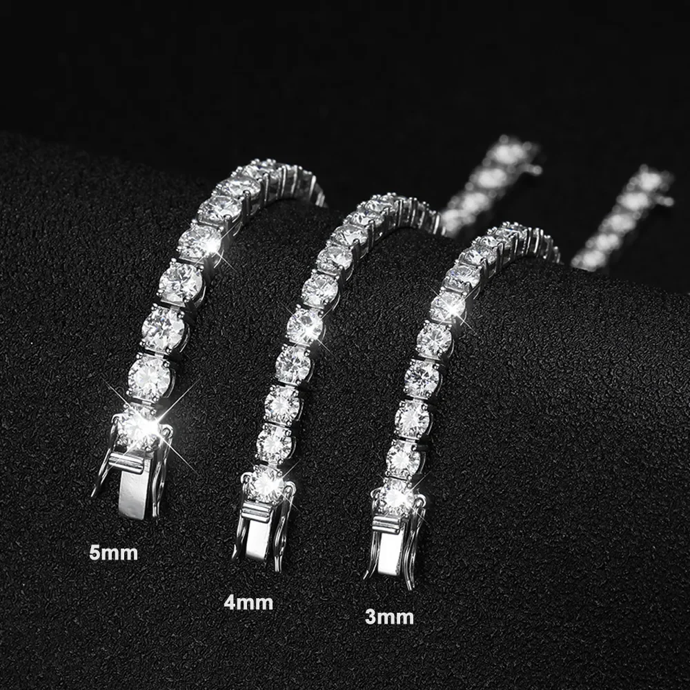 セレニティ 3mm 4mm 5mm モアサナイト テニスブレスレット レディース