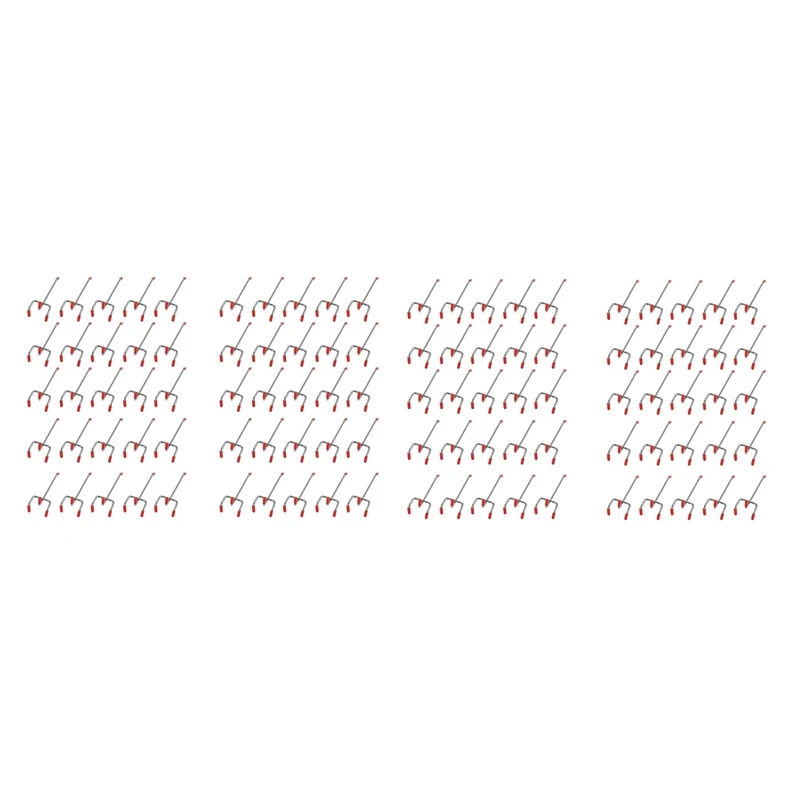 

100Pcs 100Mm Pegboard Hooks Slat Wall Retail Display Shop Peg Hang Fits Home Hanger Chrome Metal 1-1.5Kg Loading
