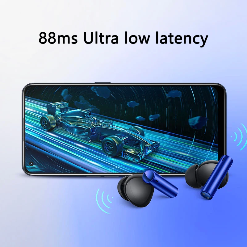 Realme-air Fone de Ouvido de Longa Duração da Bateria Fone de Ouvido com Cancelamento de Ruído Ativo Ipx5 Impermeável Versão Global Bluetooth 5.2 42db - Image 6