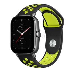 Silicone Sport Watch Band Bracelet - 20mm/22mm Adjustable Strap for 20mm watch band (8 black and yellow)