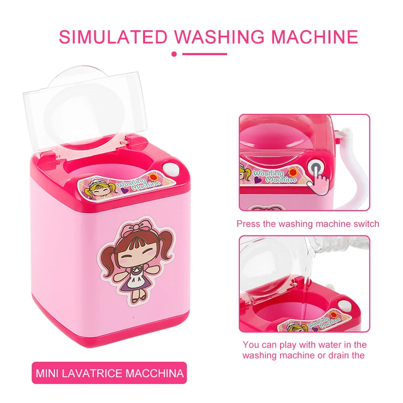 1~8PCS Cosmetic Washing Machine Cute Portable Beauty Tool Convenient Mini Simulation Beauty Tool Pretend Electric