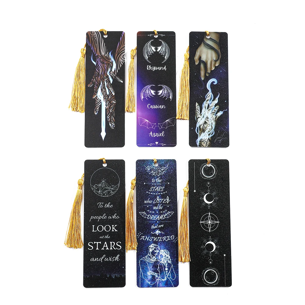 Acotar Acomaf Acrylic Bookmarks Tassel Moon Mountain Wings Bookmark Reading Women Men Book Accessories Book Mark Gift