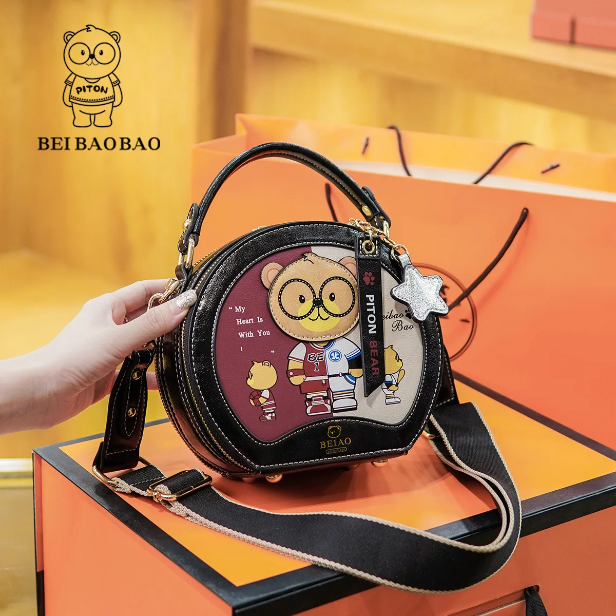 

Round cake bag for women 2023 New fashion bag for women Handheld crossbody bag Versatile casual small round bag Bolso de mujer