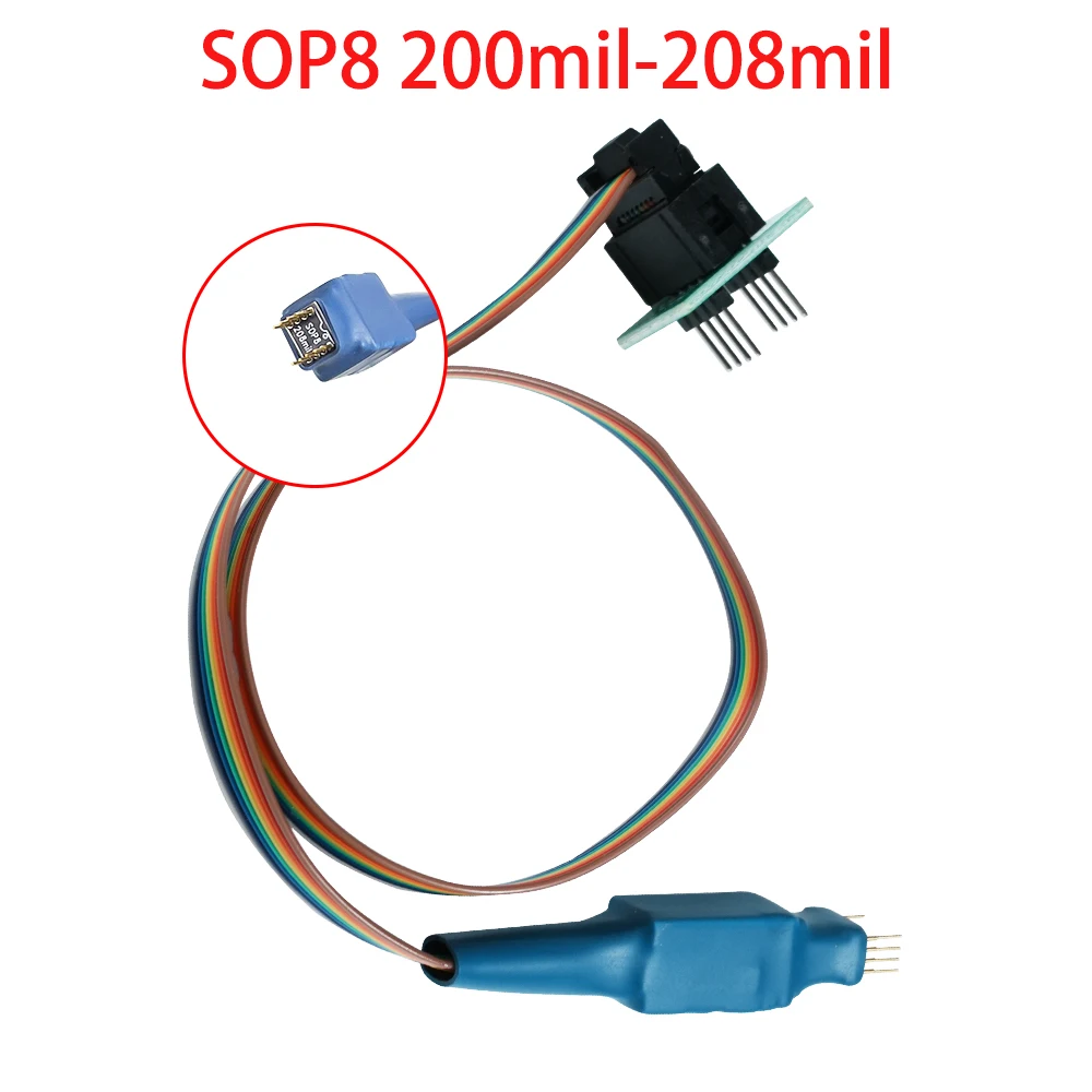 Test Clip SOIC8 SOP8  Probe Line For EEPROM 93CXX/25CXX/24CXX circuit programming on USB Programmer TL866 RT809F RT809H CH341A