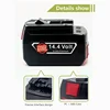 14.4V 4.0Ah for GBH GDR GSR 1080 DDS180 BAT614G Replacement Li-ion Battery Charger Set，Rechargeable Battery for Bosch Power Tool 3