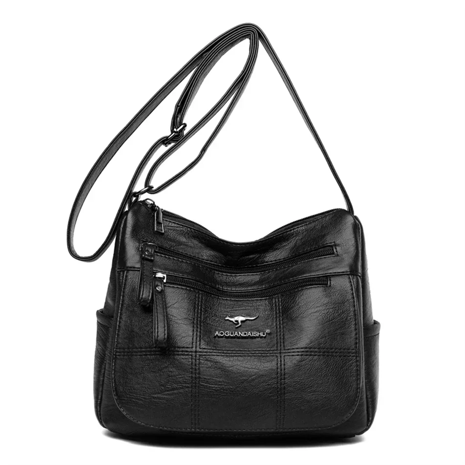 thumbnail image 1 of Bolsos cruzados de hombro con muchos bolsillos para mujer 2024, bolsos de diseño de cuero de marca para damas, bolsos de mensajero de estilo veraniego, bolso principal, 1 of 5