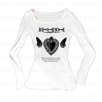 Gothic Printing Fairy T-shirts Streetwear Aesthetic Letter Graphic Slim Tees Tops Punk Emo Girls Printing Casual Female Clothing 1
