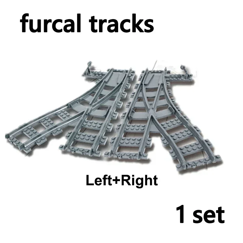 City Train Rail Tracks and Railway Building Block Set - Creative DIY Brick Toys