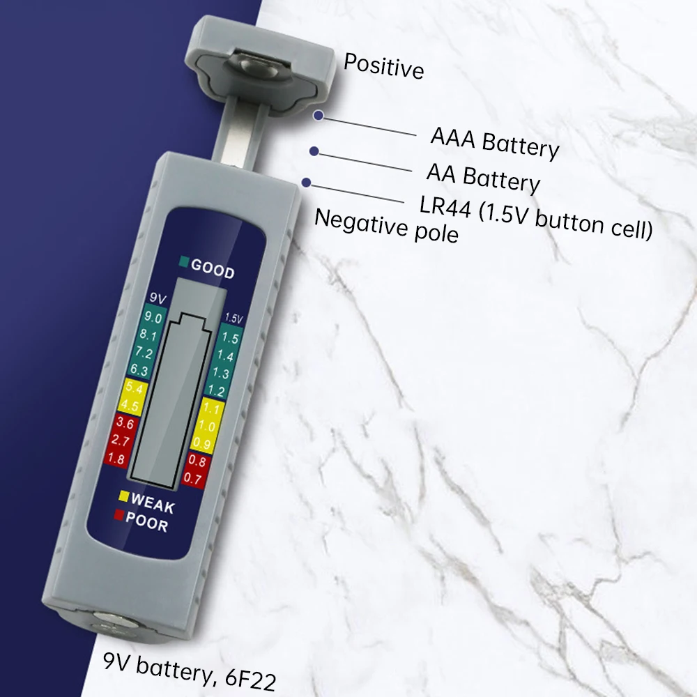 Digital Battery Tester Handheld LCD Display Universal Battery Portable Capacitance Check Diagnostic Tool For AAA AA Button Cell