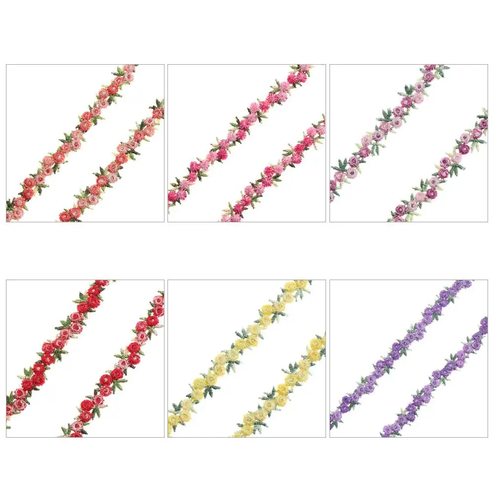 Clothes Accessories Wedding Dress Polyester Ribbons Fabric Trim Flower Lace Trim Water soluble Embroidered