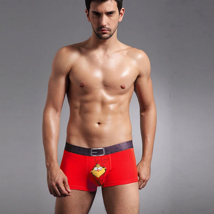 4Pcs/Lot Underpants Man Modal Boxer Men Soft Comfort Men's Panties Sexy Bulge Boxers Hombre Cartoon Funny Underwear Men