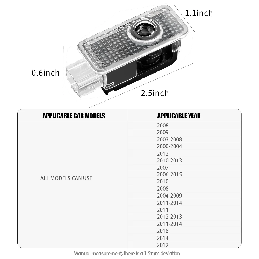 Enhanced Car Logo Door LED Welcome Lamp Laser Projector Light