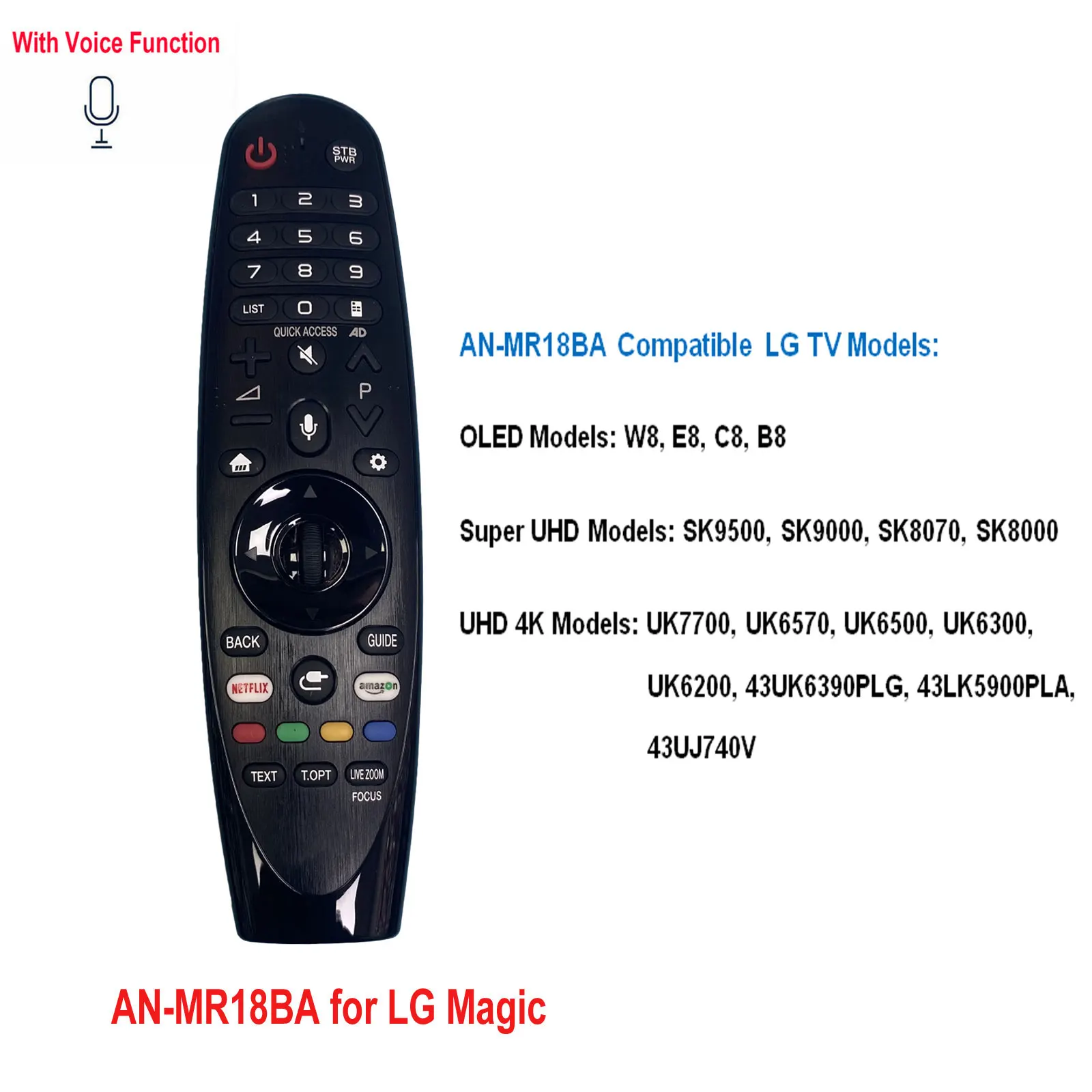 Mando a distancia para televisor LG, Control remoto mágico por voz,  AN-MR18BA, AN-MR19BA, MR20GA, AN-MR600, compatible con Smart TV, centro  remoto mágico por voz - AliExpress