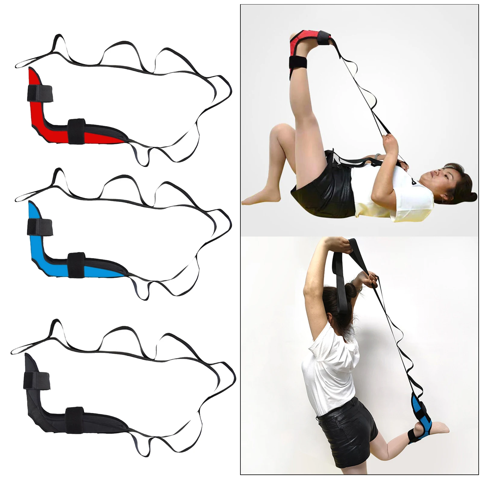 Sangle D'étirement Yoga / Danse - Noire, 2,74m (9ft) - Polyester Nylon - Occasion
