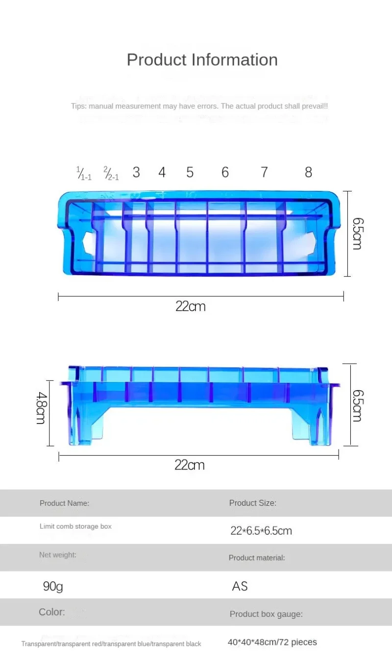 8/10 Grid Aufbewahrungsbox Elektrische Haarschneidemaschine Rack Halter Organizer Fall Friseur Salon Friseur Werkzeug, Speziell für Echthaar Perücken – Detail 5