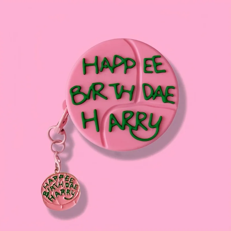 3D Birthday Cake Silicone Cartoon Earphone Case with Pendant Cover