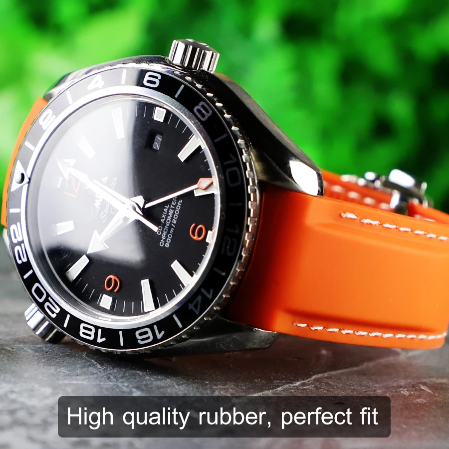 20mm 22mm Rubber Watch Band For Omega 