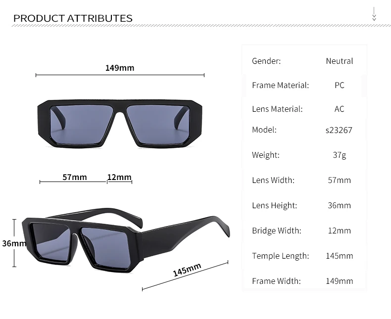 2024 neue Sonnenbrille Frauen hochwertige Retro Sonnenbrille rechteckige Brille modische Trend Punk-Stil Design-Brille – Detail 6