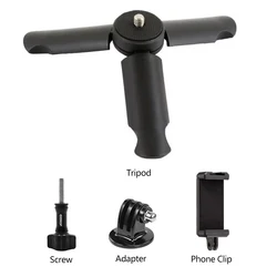 Compact Universal Mini Tripod for Action Cameras - Bulk and Dropshipping Available (With Phone Clip Kit)
