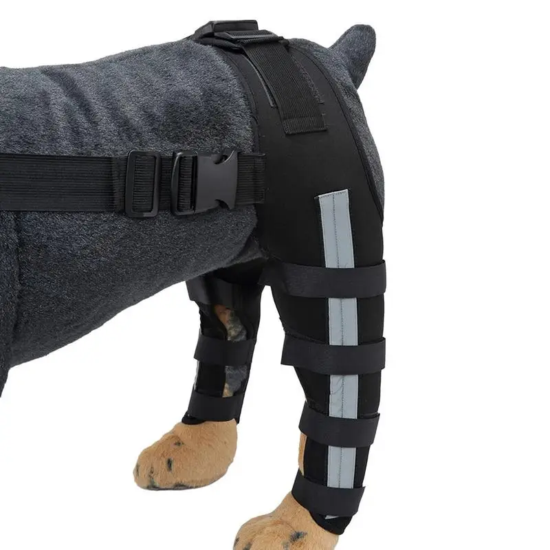 

Dog Canine Knee Brace Rear Support For Knee And Hip Joint Care Adjustable Breathable Dog Leg Sleeve Compression Support For Dog