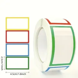 Colorful Large Rectangular Self - Adhesive Label Stickers - 250pcs Pack (1 roll)