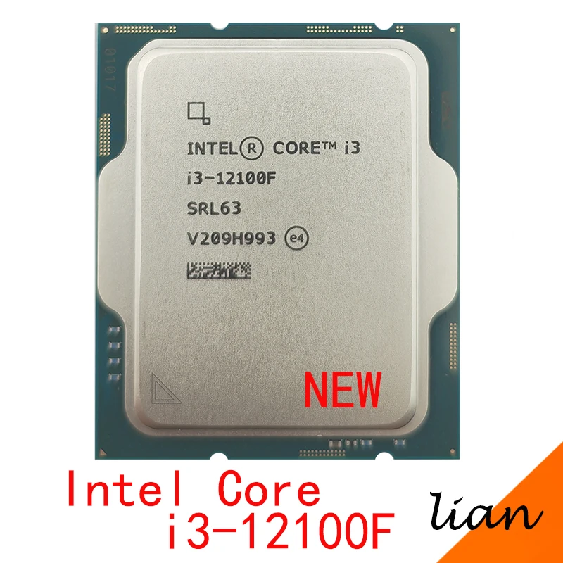  Процессор Intel Core i3-12100F i3 12100F 3,3 ГГц четырехъядерный 8-поточный ЦПУ L3 = 12M 60W LGA 1700 