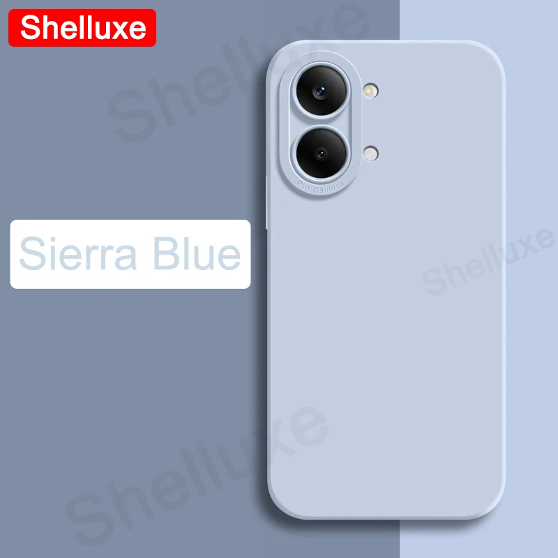 Sleek Square Liquid Silicone Soft Phone Case - Silky Feel Cover