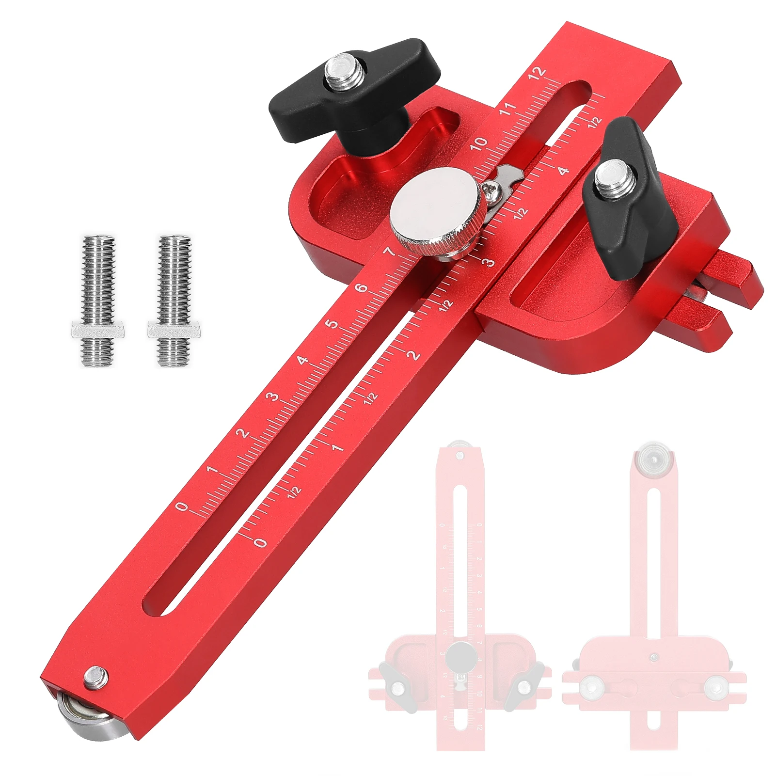 목공 눈금자 절단기 테이블톱 한계 고정 롤러, 메트릭 임페리얼 저울 포함, 목공..