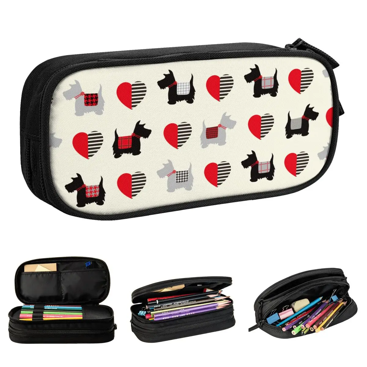 

Scottish Pencil Cases Gift for Animal Dog Lover Pencilcases Pen for Girl Boy Pencil Bags Students School Gifts Stationery