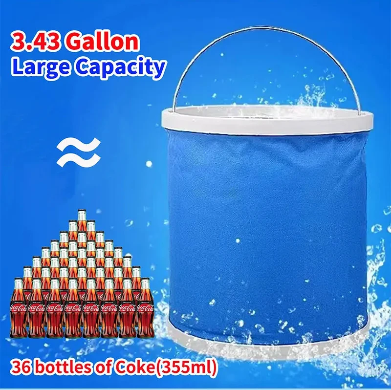 Auto Waschen Spezielle Falten Eimer Große Auto Tragbare Outdoor Reise Multi-funktionale Eimer Auto Reinigung Werkzeuge Schwamm Handschuhe – Detail 6