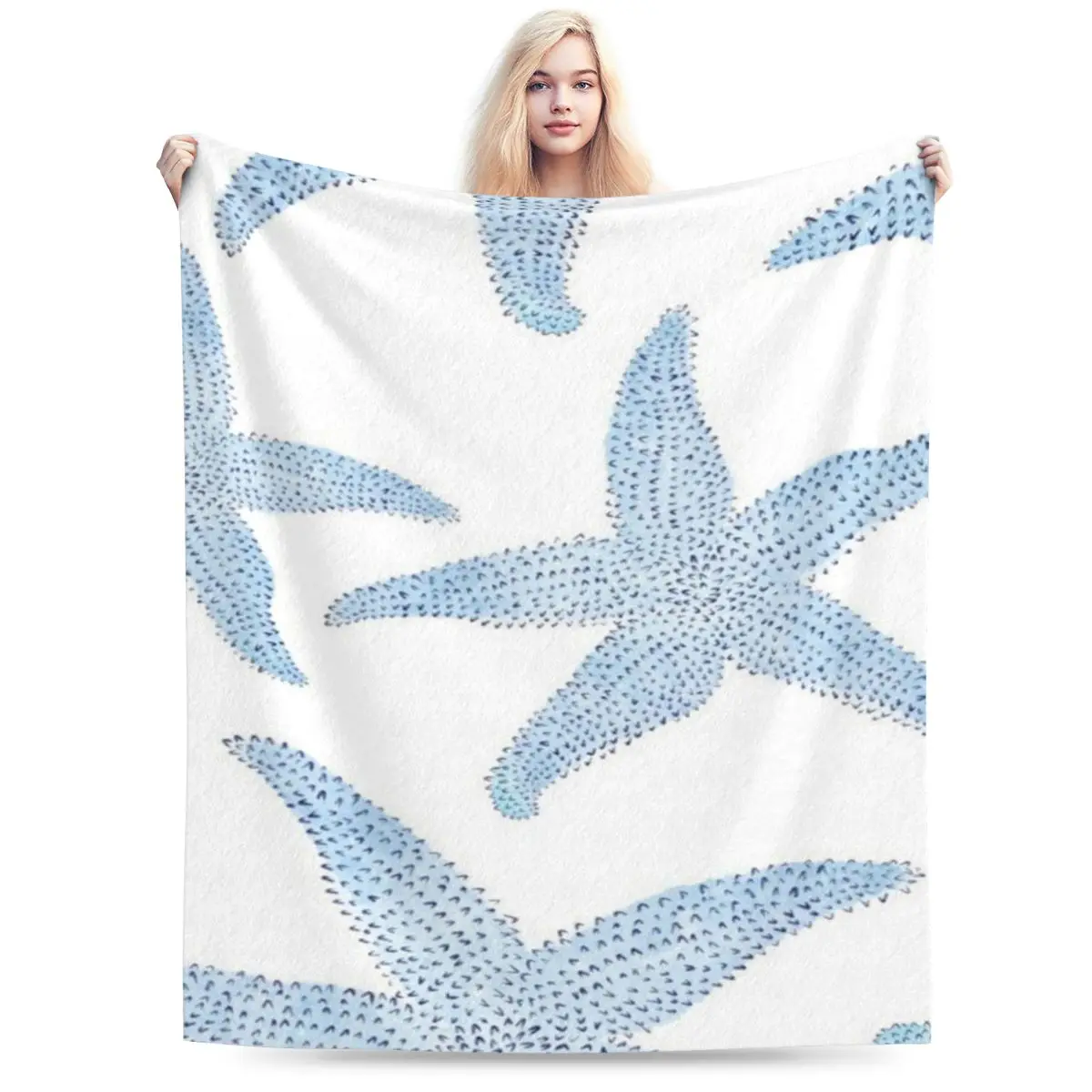 Dancing Blue Starfish Una Coperta In Micro Pile Ultra-Morbida