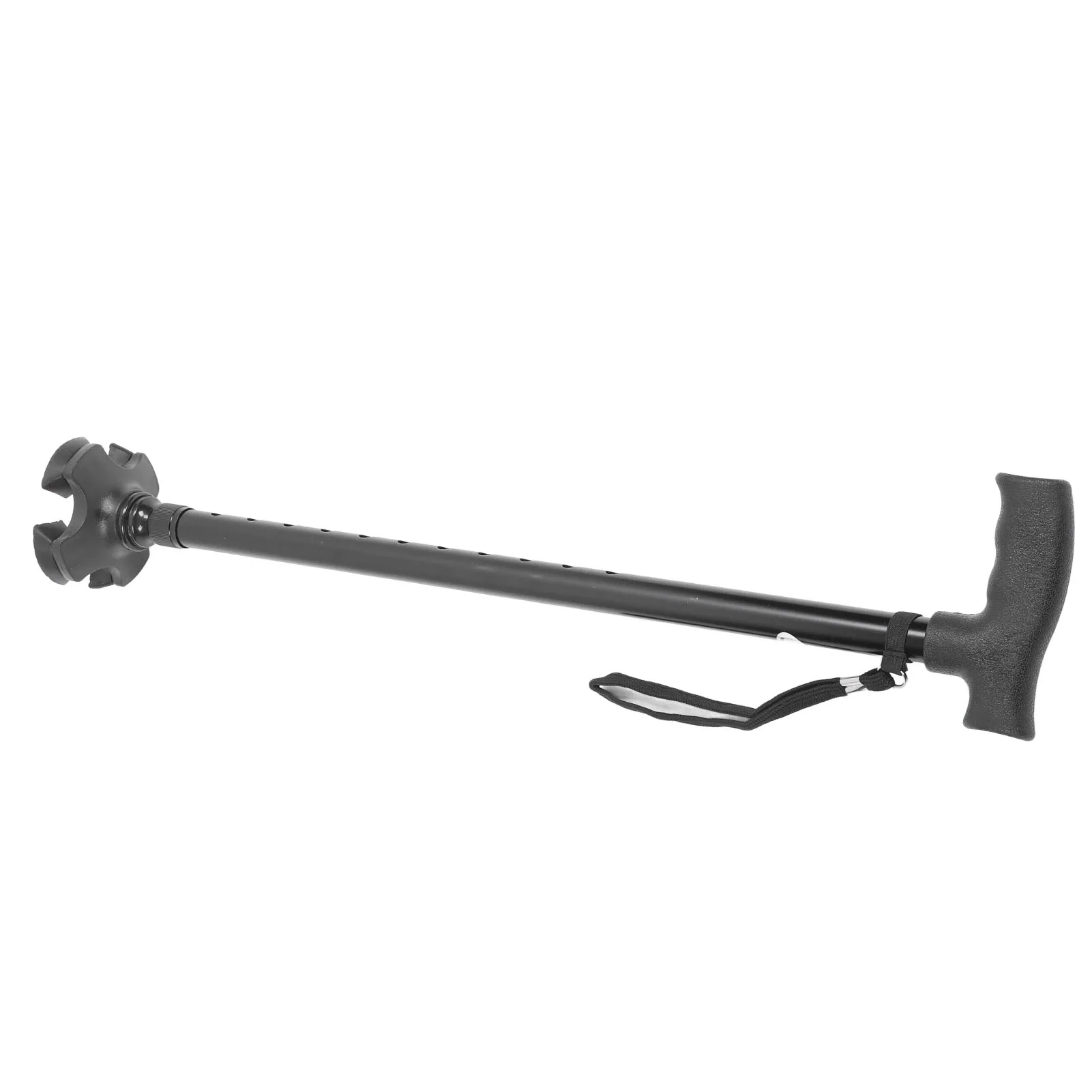 Adjustable Walking Stick Quad Cane Portable Rubber Bottom 10 Level Height Flexible with 4 Pronged Base for Senior for Outdoor