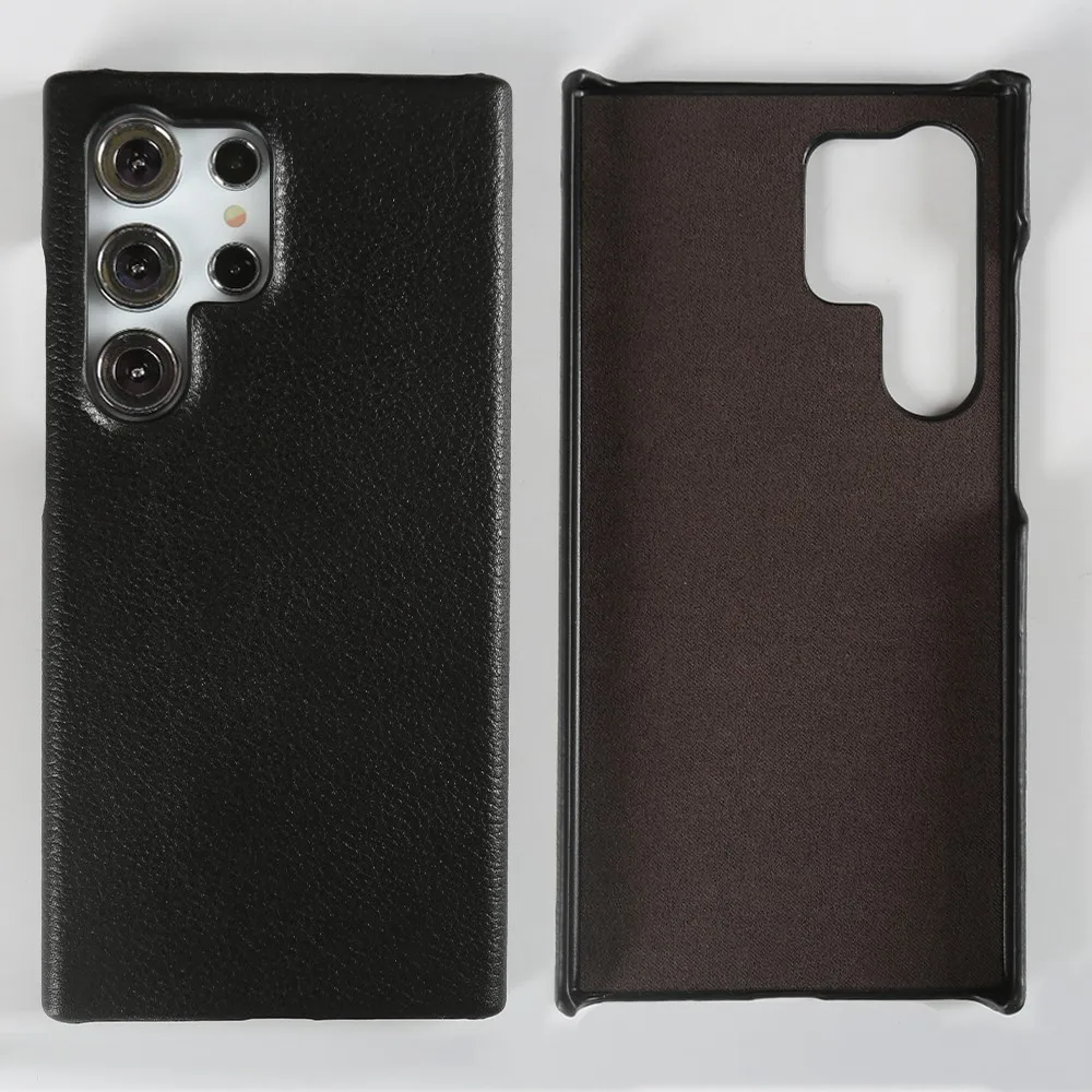 Luxury Genuine Leather Phone Cover – Real Cowhide Back Shell Coque