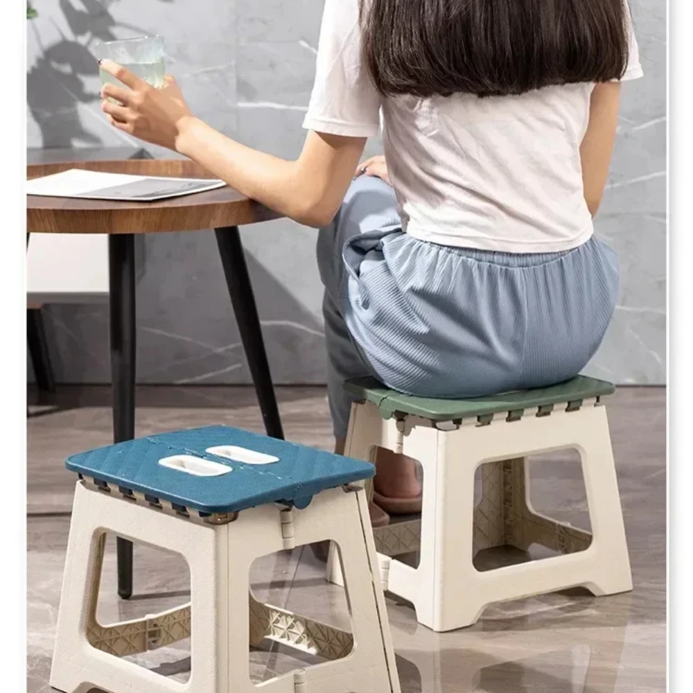 Portable Folding Stool Thickened Plastic Saddle Chair Adult Children for Outdoor Picnic Camping Fishing Chair Train Mat Stool
