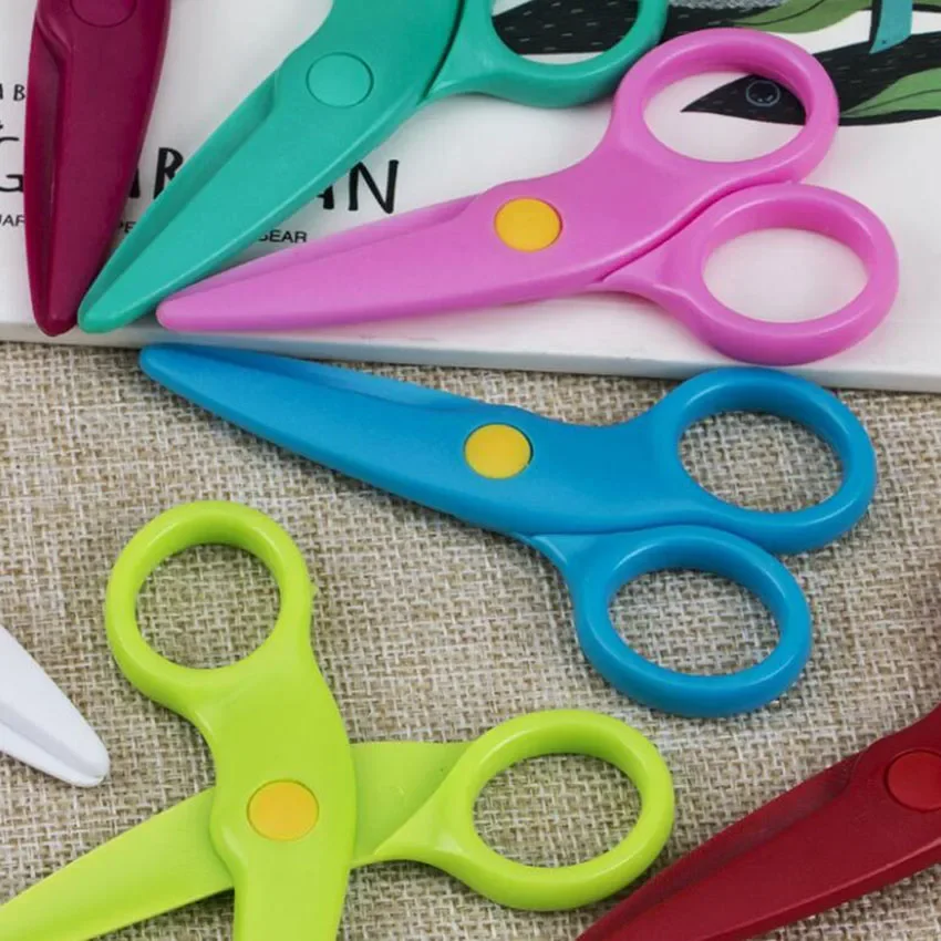 DIY Shear Household Kindergarden Student Craft 1PCS School Kid Child Handicraft Paper Snip Stationary Scissor Cut Safety Office paper cutting scissors