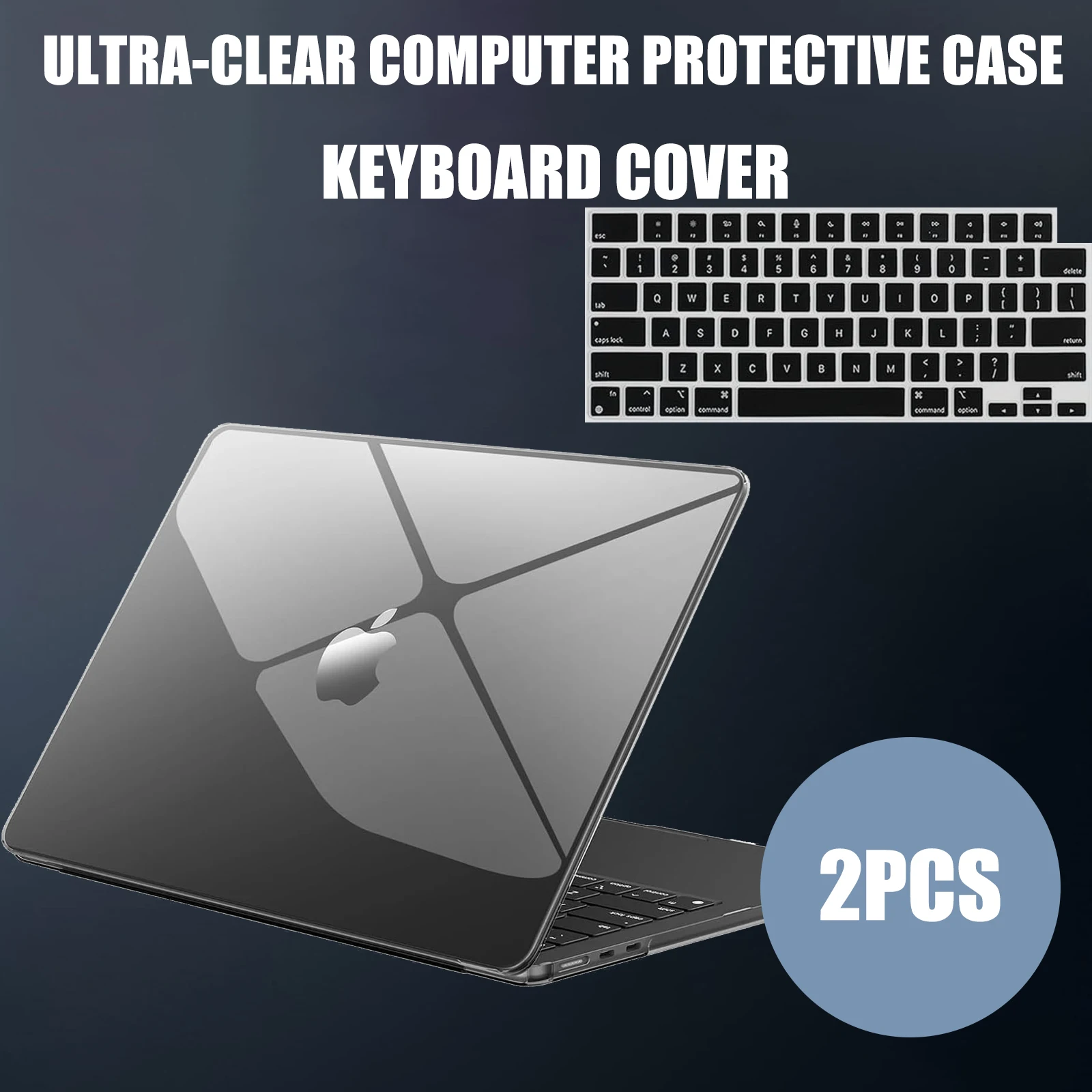 Ultra Thin Crystal Clear Hard Shell Case & Keyboard Cover